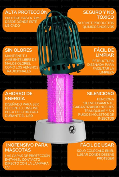 Lámpara LED UV Repelente de Mosquitos